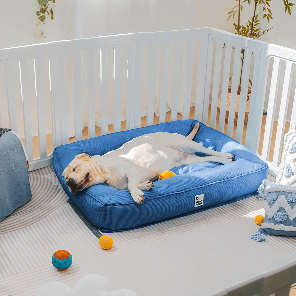 Raised-Edge Bolster Dog Bed with Joint-Relief Foam & Liquid-Proof Cover for Large Breeds
