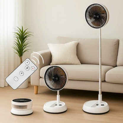 BreezeFold | Oscillating Fan with Remote Control & Adjustable Speed | Lightweight Design for Home & Outdoor Use