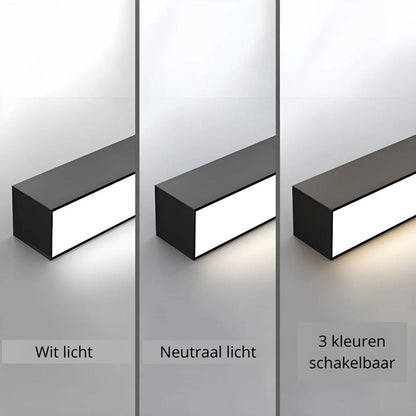 Plafonnier LED linéaire à montage encastré de 47 pouces, luminaire noir pour chambre, salon, couloir, éclairage domestique minimaliste contemporain