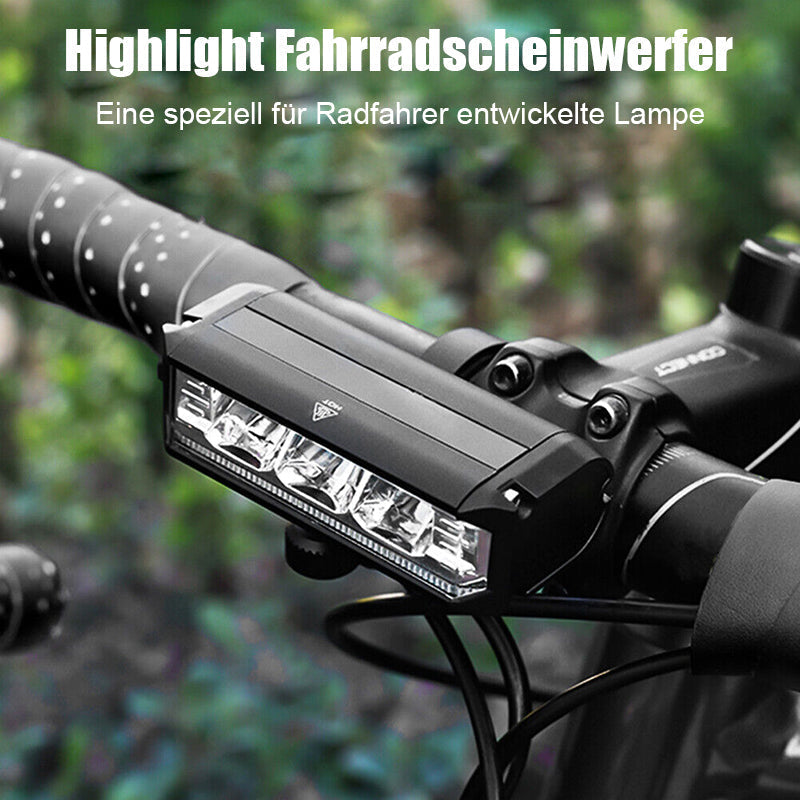 Phare de vélo ultra-lumineux de 900 lumens avec faisceau grand angle à 180° pour la sécurité nocturne