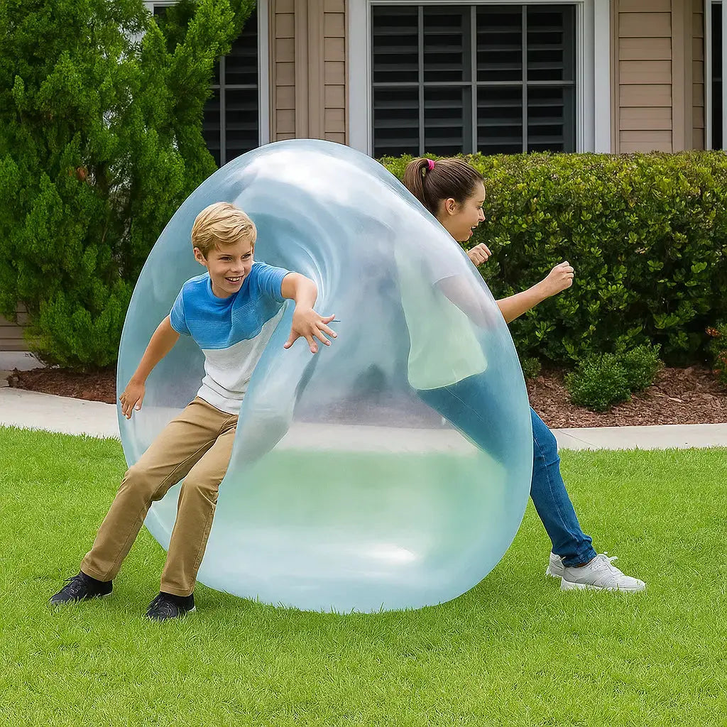 Inflatable Giant Bubble Ball 47 in TPR Bouncy Sphere Water-Fillable for Kids Outdoor Indoor Garden Beach Park Play Summer Activity Family Fu