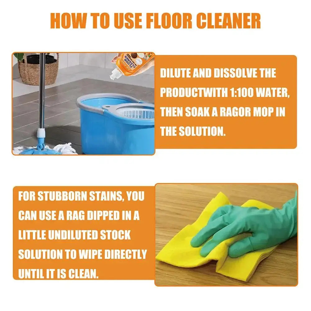 Citrus-Scented Multi-Surface Floor Cleaner Concentrate for Tile Hardwood Laminate Kitchen Bathroom 3.4 oz