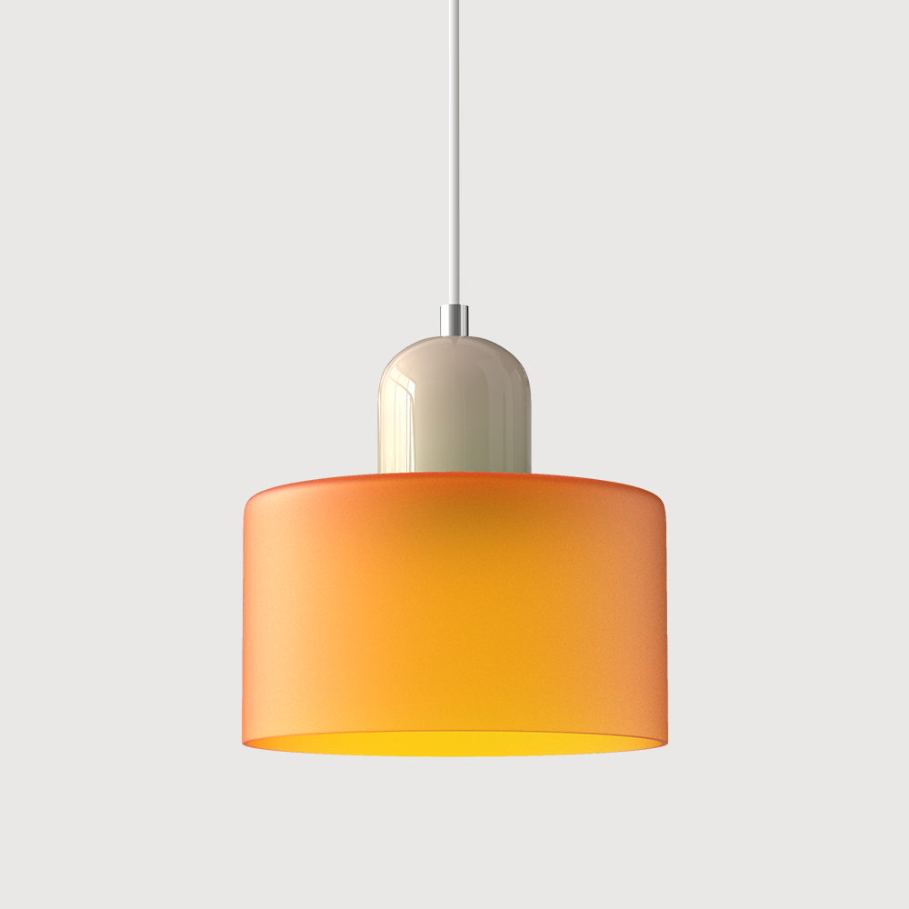 Glass Pendant Light Fixture with Adjustable Cord for Kitchen Island, Dining Room, and Living Room