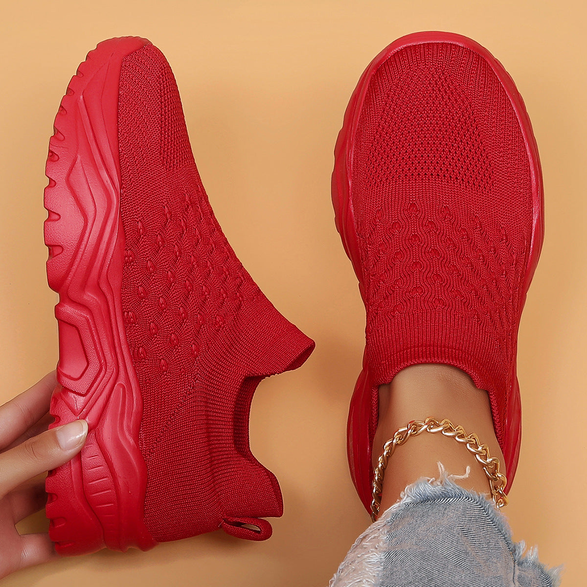 Lightweight Orthopedic Slip-On Sneakers Women's Cushioned Walking Shoes for Everyday Wear Breathable Canvas Footwear