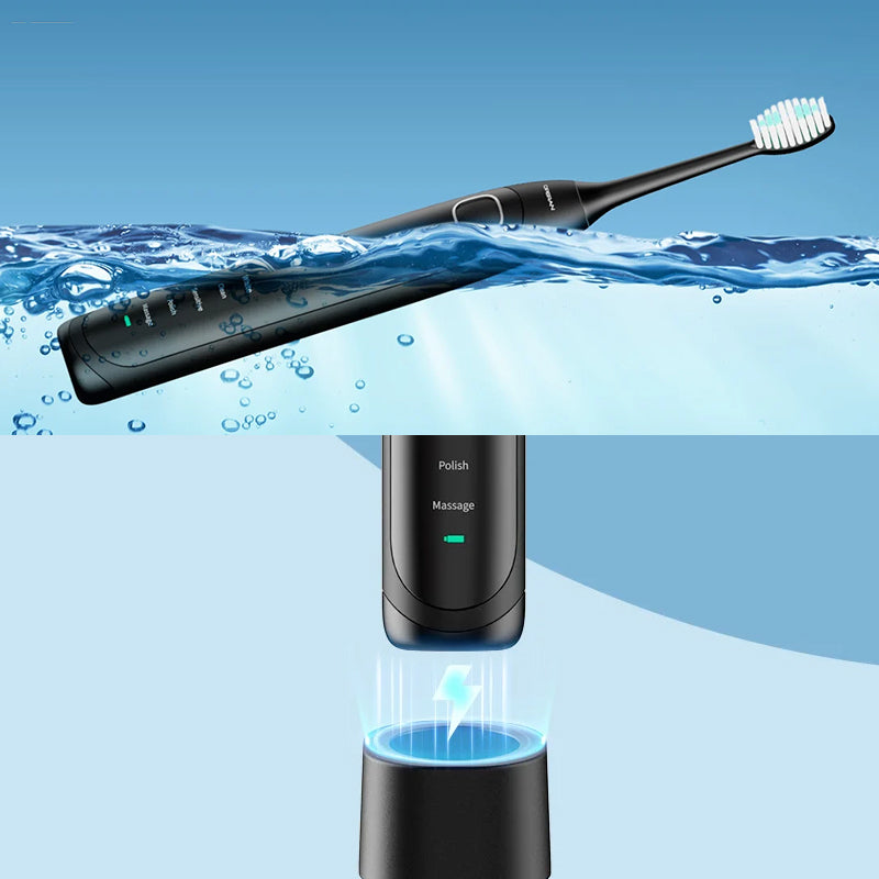 Rechargeable Sonic Toothbrush with 6 Cleaning Modes IPX7 Waterproof Electric Toothbrush 40000 VPM for Daily Oral Care Adults Dental Hygiene