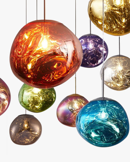 Acrylic Drip Pendant Light 6-15 Inch E27 Socket Warm Glow Adjustable Ceiling Fixture Kitchen Island Dining Table Bedroom Bar Restaurant