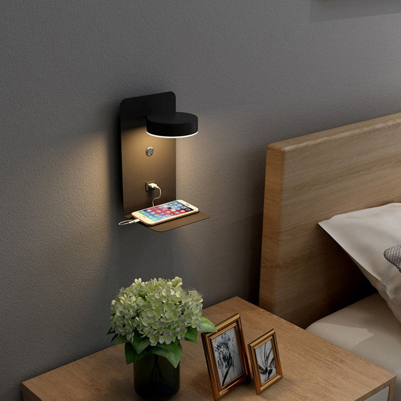 LED Wall Sconce 13 in Iron Acrylic Fixture Bedroom Bedside Hardwired Ambient Lighting Reading Task Lamp Hallway 12W 1200 Lumen Contemporary