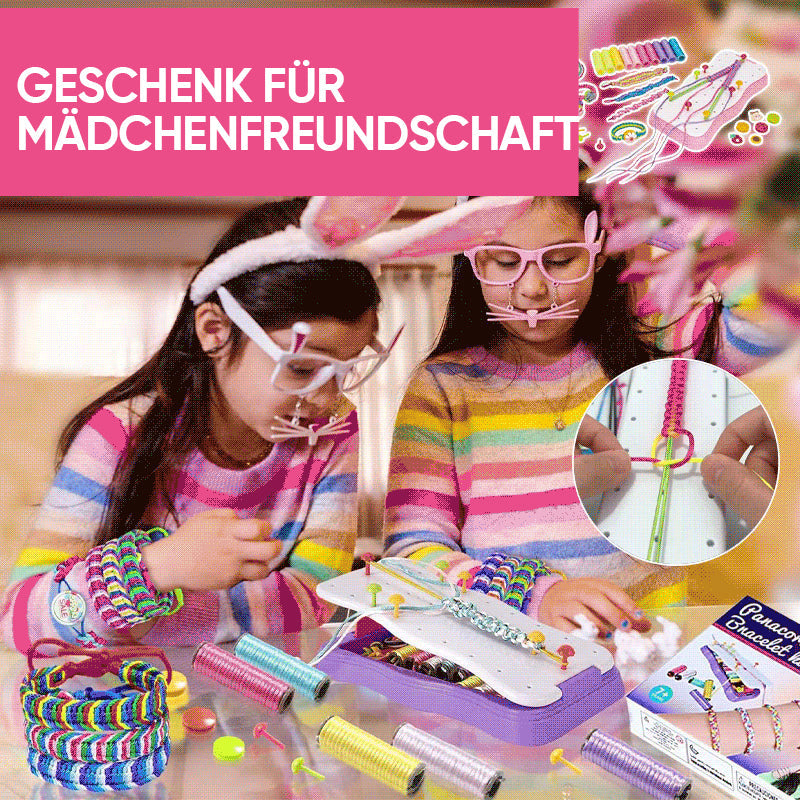 Kids' Friendship Bracelet Weaving Loom Kit – Creative Craft Set for Fine Motor Skills & Imaginative Play