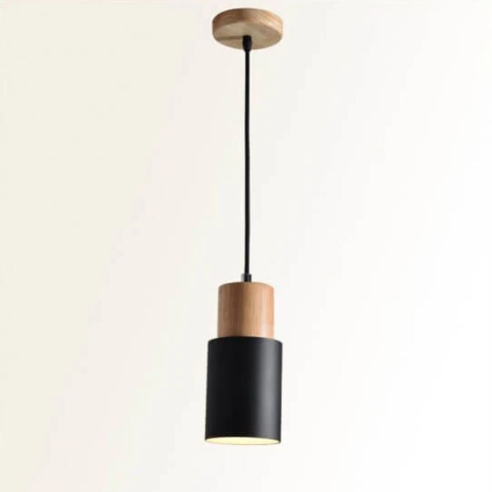 Suspension rustique chic en métal et bois