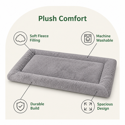 Ortekor Fleece-Filled & Washable Dog Bed (Large)