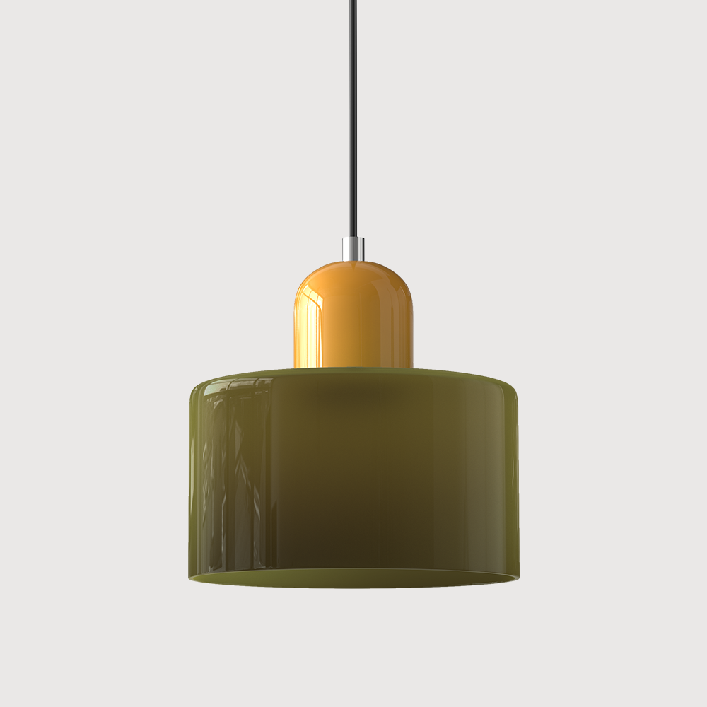 Glass Pendant Light Fixture with Adjustable Cord for Kitchen Island, Dining Room, and Living Room