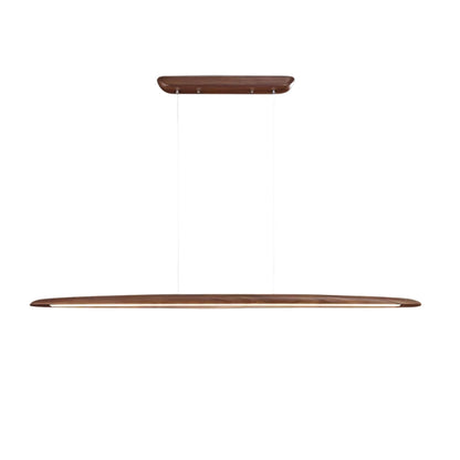 Linear Wood Ceiling Light Fixture with Built-In LED Warm Glow for Kitchen Island Dining Room Office Adjustable Height Bar Lamp Modern Farmho