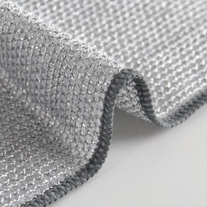 Stainless Steel Scouring Pads for Cast Iron Skillets Griddles Ovens Cookware 8×8 Inch Reusable Non-Scratch Wire Mesh Scrubber for Home Resta