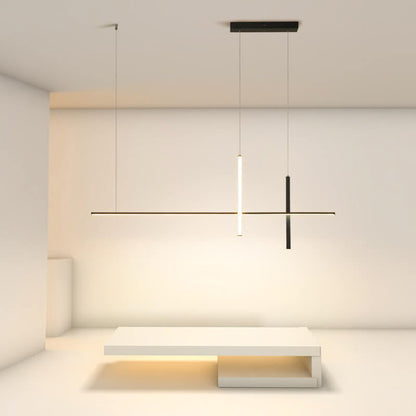 Modern LED Pendant Light with Adjustable Height for Dining Room, Restaurant & Bar | Acrylic Aluminum Fixture with Warm White Illumination