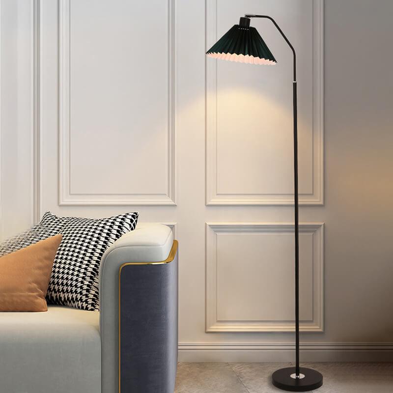 Tall Standing Lamp with Fabric Shade 59 in Adjustable 3-Color Temperature Plug-in Light for Living Room Bedroom Corner Reading Scandinavian