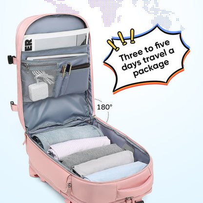Prêt pour l'aventure | Sac à dos de randonnée pour femme avec port de chargement USB | Design spacieux et imperméable pour les voyages et les activités de plein air