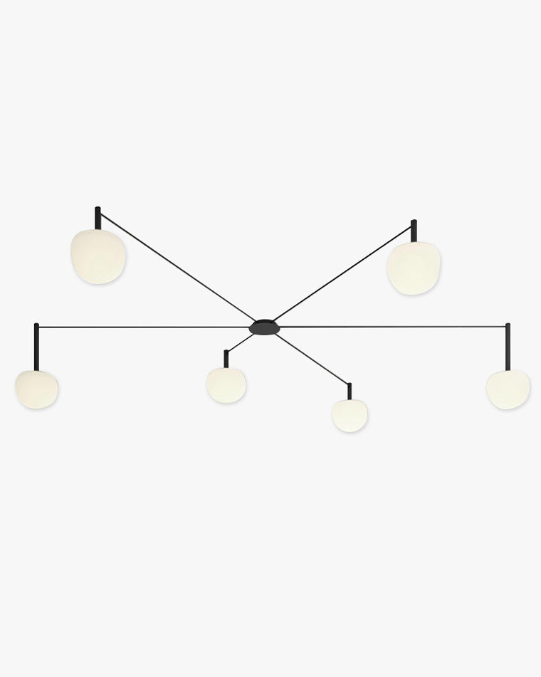 Suspension multi-globes en métal et verre dépoli, 47 pouces, luminaire blanc réglable pour salle à manger, îlot de cuisine, chambre, style scandinave moderne