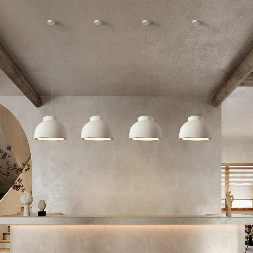 Plafonnier dôme 15 ou 23 pouces avec abat-jour en polystyrène blanc pour salle à manger, îlot de cuisine, chambre à coucher, cordon réglable, culot E26, mini moderne