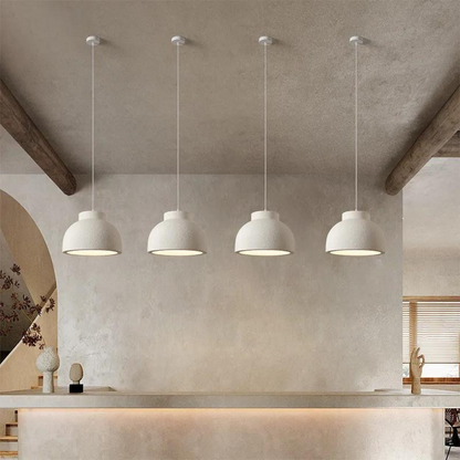 Plafonnier dôme 15 ou 23 pouces avec abat-jour en polystyrène blanc pour salle à manger, îlot de cuisine, chambre à coucher, cordon réglable, culot E26, mini moderne