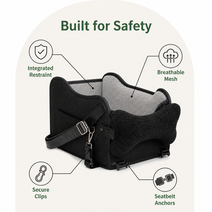 Ortekor Breathable Mesh & Safety Harness Dog Car Seat
