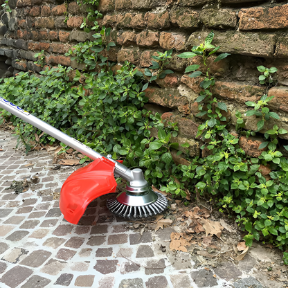 Accessoire de débroussailleuse avec brosse métallique en acier au carbone, outil de jardinage et désherbeur pour allées et patios