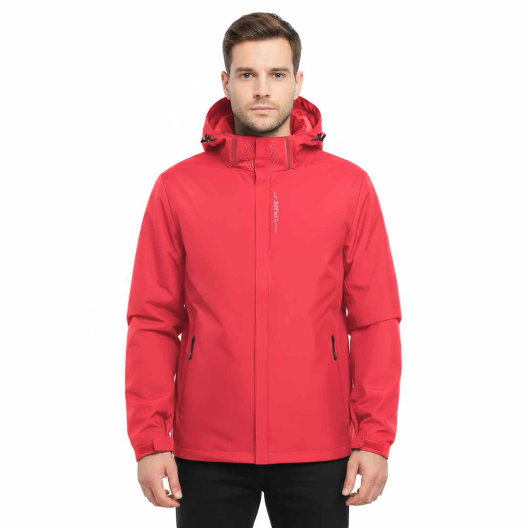 Veste de pluie légère zippée à capuche – Coupe-vent respirant pour homme