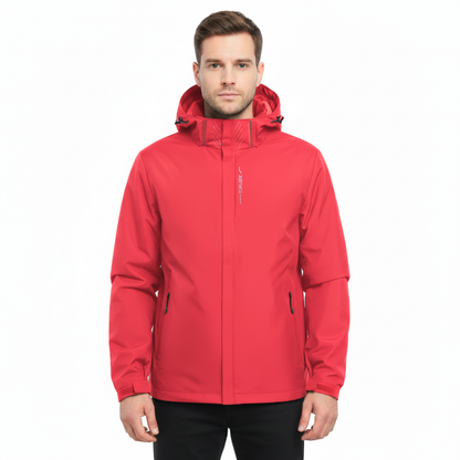 Veste de pluie légère zippée à capuche – Coupe-vent respirant pour homme