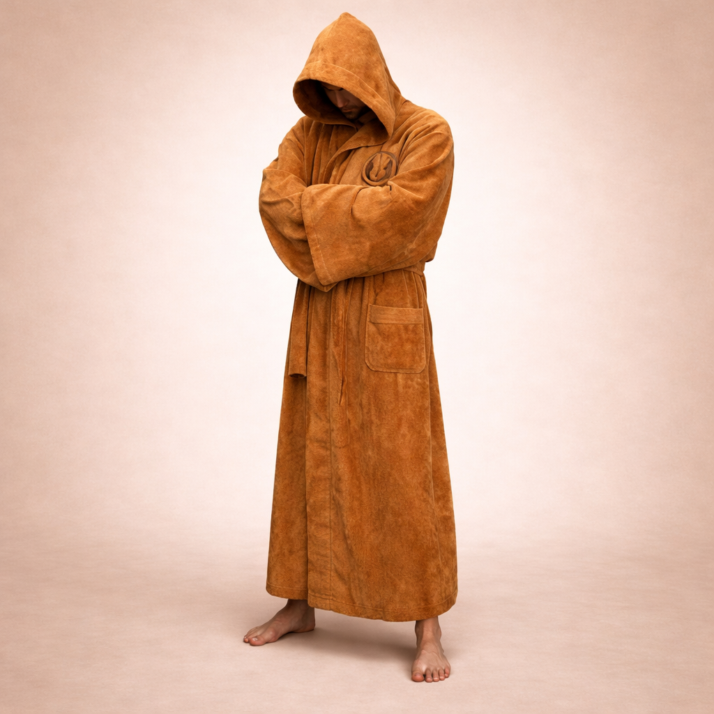 Confort Galactique | Peignoir inspiré de Star Wars avec capuche et tissu peluche | Robe de chambre douillette pour une détente absolue