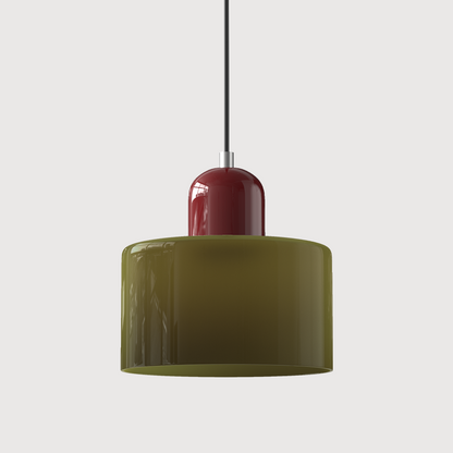 Glass Pendant Light Fixture with Adjustable Cord for Kitchen Island, Dining Room, and Living Room