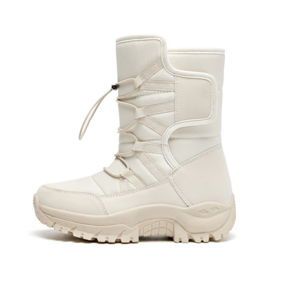 Women's Insulated Waterproof Winter Boots with Hook-and-Loop Closure for Snow & Ice