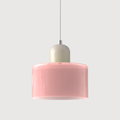 Glass Pendant Light Fixture with Adjustable Cord for Kitchen Island, Dining Room, and Living Room