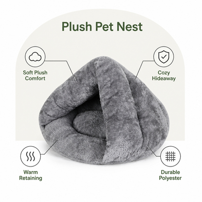 Ortekor Cozy Triangular Nook & Soft Polyester Pet Bed