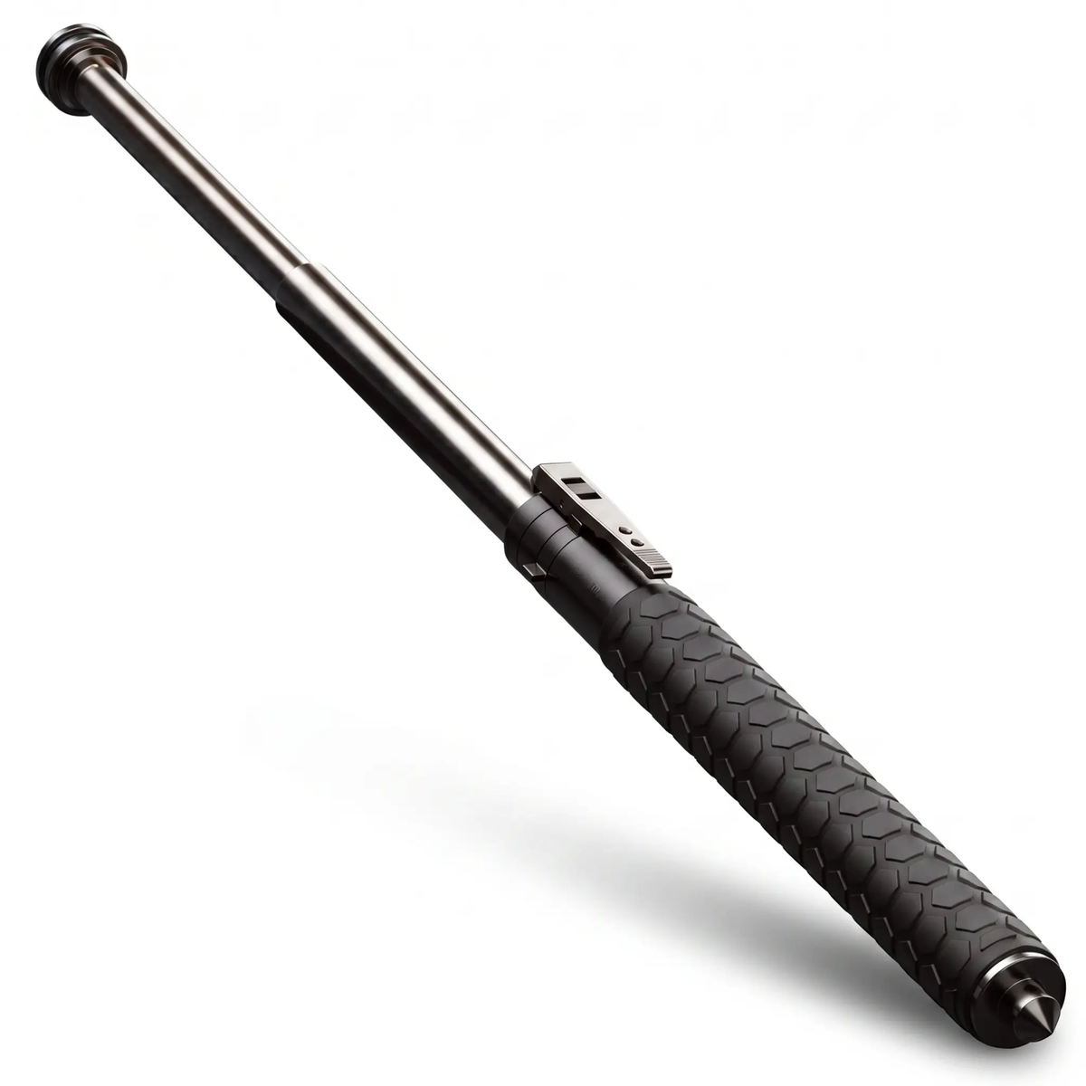 Telescopic Mobility Cane Spring-Release Steel Construction Anti-Slip Handle Hiking Trail Urban Walking Aid Compact Travel Portable Support S