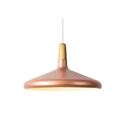 Hanging Ceiling Light Fixture Wire-Suspended E27 Socket Natural Wood Accent Modern Minimalist Style for Kitchen Island Dining Table Living R