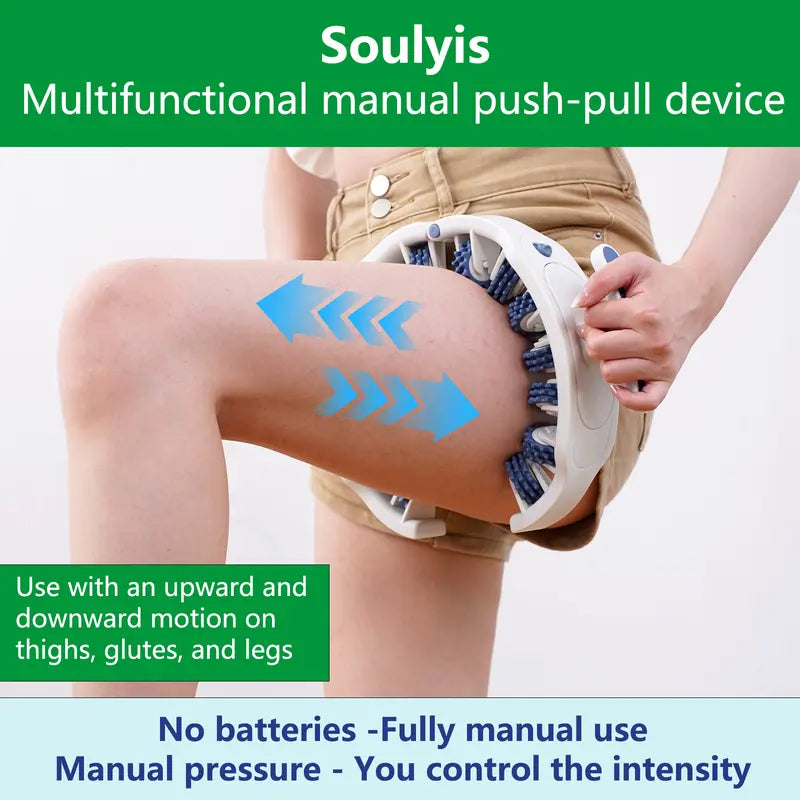 Sakerplus | Rouleau de massage anti-cellulite avec action en profondeur à 360° | Conception portable pour une meilleure circulation