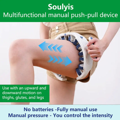 Sakerplus | Rouleau de massage anti-cellulite avec action en profondeur à 360° | Conception portable pour une meilleure circulation