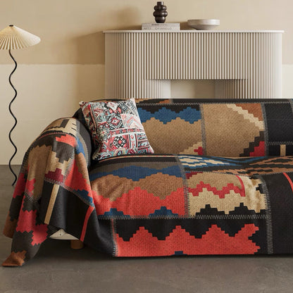 Housse de canapé Sierra - Motif style sud-ouest, protège-canapé durable
