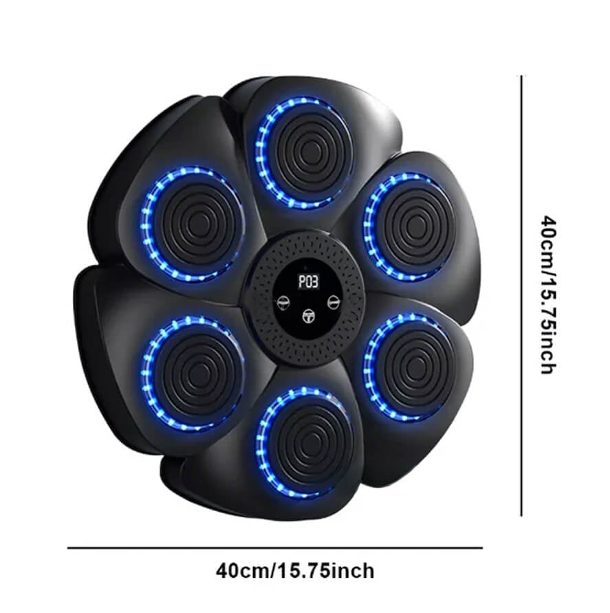 Interactive Rhythm Boxing Trainer with Light-Up Targets & Music Sync for Home Workouts, Cardio & Strength Training