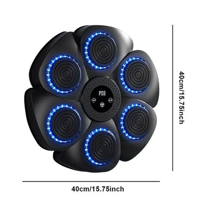 Interactive Rhythm Boxing Trainer with Light-Up Targets & Music Sync for Home Workouts, Cardio & Strength Training