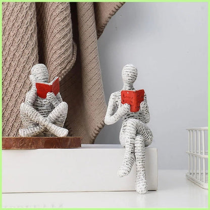 Figurine de lecture Wanda - Résine durable, design artistique