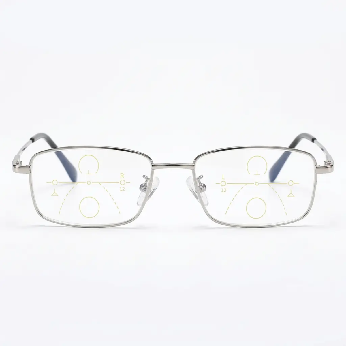 Progressive Reading Glasses with Blue Light Filter & Anti-Glare Coating for Screen Use, Books & Distance Vision | Multifocal Polycarbonate L