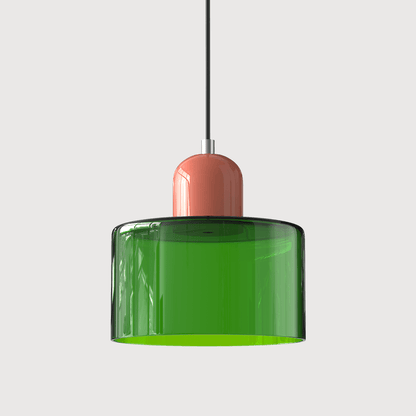 Glass Pendant Light Fixture with Adjustable Cord for Kitchen Island, Dining Room, and Living Room