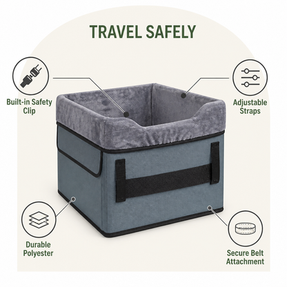 Ortekor Clip-On Safety & Adjustable Dog Car Seat