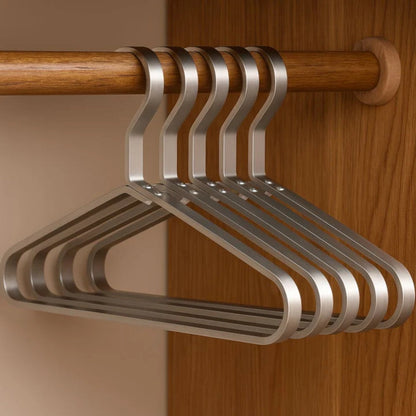 Space-Saving Aluminum Clothes Hangers Set of 4 for Closet Organization, Non-Slip Design for Jackets Dresses Shirts & Business Attire