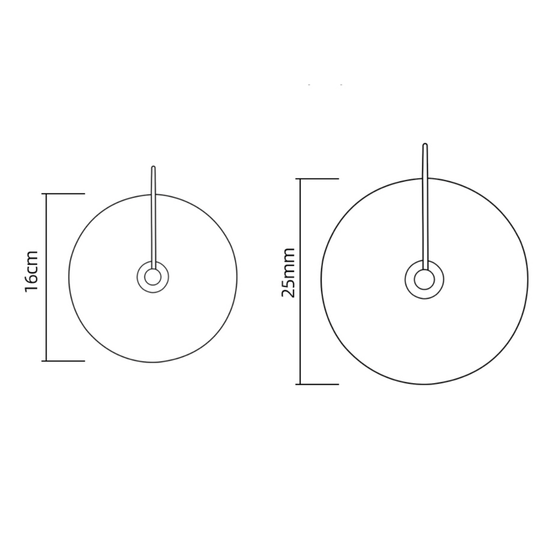 Circular Wall Sconce with Natural Stone & Energy-Efficient LED for Living Room, Bedroom, Hallway