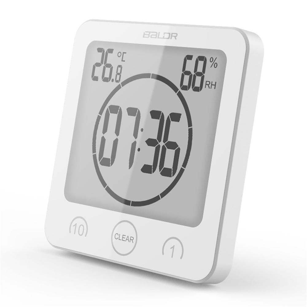 Waterproof Bathroom Shower Clock with Large Display for Time Management