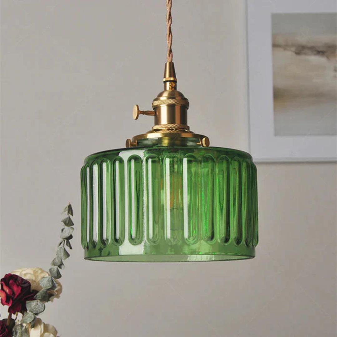 Adjustable Drop Ceiling Light with Textured Glass Shade E27 Socket for Kitchen Island Dining Room Counter Breakfast Bar Scandinavian Modern