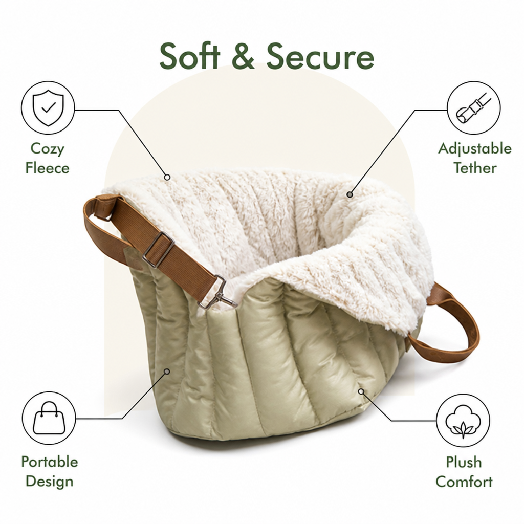 Ortekor Plush Fleece Car Seat & Travel Carrier