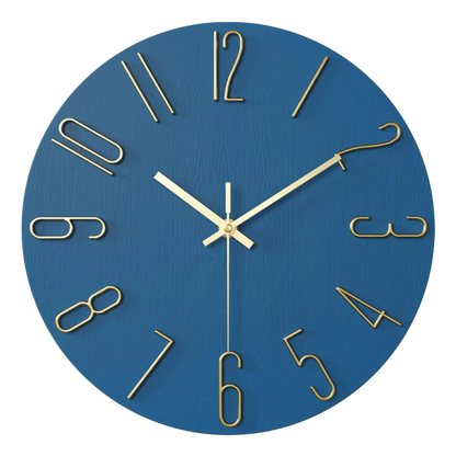 12-Inch Quartz Wall Clock – Minimalist Round Design for Home, Office, Bedroom & Kitchen – Silent Non-Ticking Battery Operated