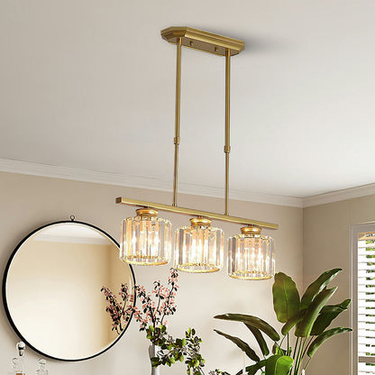 Hanging Fixture with Clear Glass Globes – 3 or 4 Bulb Multi-Head Suspension – Height Adjustable 14-28 in – Black or Gold Metal Frame for Kit